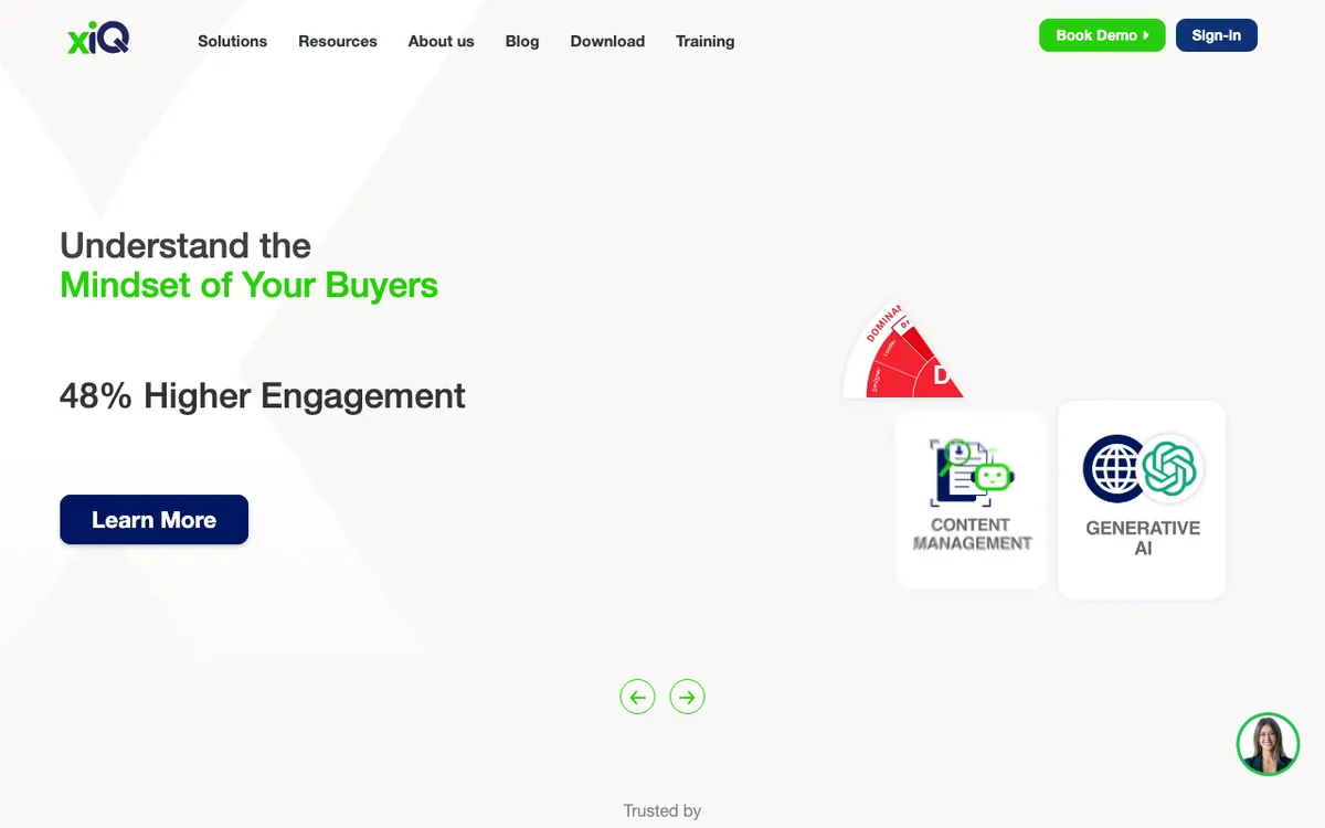 Screenshot of the live XiQ Platform website